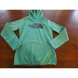 North Face Sweatshirt‎ Womens Small Green Hoodie Front Pocket Outdoors